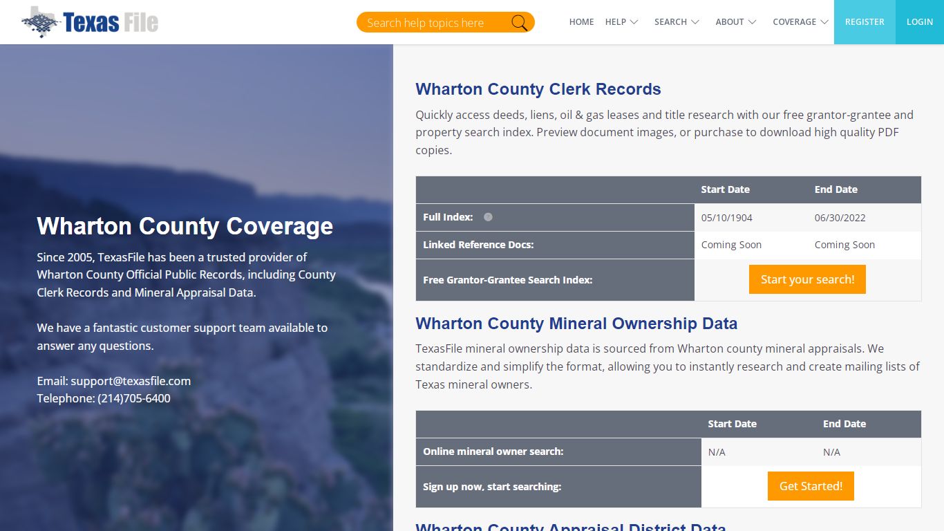 Wharton County Clerk Official Public Records | TexasFile